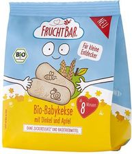Fruchtbar Ekologiczne ciasteczka orkiszowo - pszenne Jabłkowe powyżej 8 miesięcy - 100g