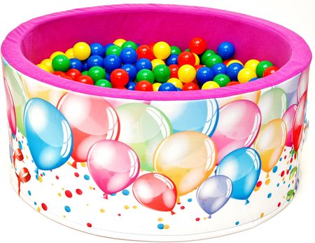 Welox Suchy basen dla dzieci 90x40 z kulkami piłeczkami 7cm Kolorowe balony