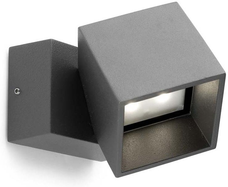 LedsC4 Cubus 10 X Led 11W Lampa Ścienna Zewnętrzna Szara Ip65 059685