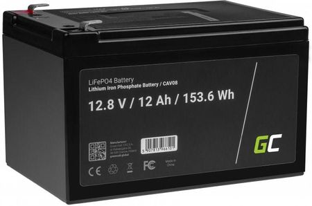 Green Cell Akumulator LiFePO4 12V 12.8V 12Ah do paneli solarnych, kamperów oraz łodzi