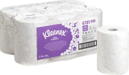 Kleenex Kimberly-Clark Kleenex® Ultra Slimroll - Ręczniki Papierowe W Roli 2 -Warstwy Białe 6 Rolek - 100 M
