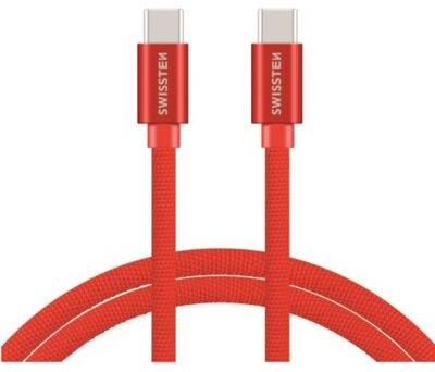 Swissten Kabel USB Typ C - USB Typ C 1,2m Czerwony (71527206)