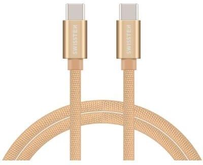 Swissten Kabel USB Typ C - USB Typ C 1,2m Złoty (71527204)