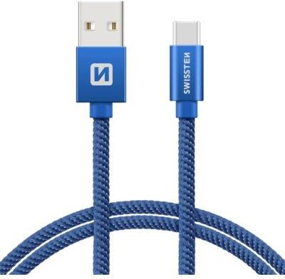 Swissten Kabel USB - USB Typ C 1,2m Niebieski (71521208)
