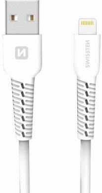 Swissten Kabel USB- Lighting 1m Biały (71505541)
