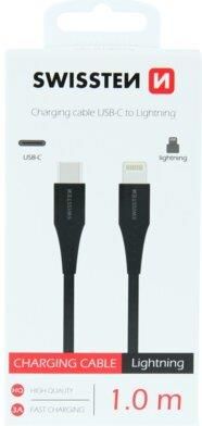 Swissten Kabel USB Typ-C - Lightning 1m Czarny (71506513)