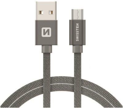 Swissten Kabel USB - Micro USB 2m Szary (71522302)