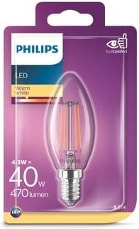 Philips Led Świeczka 4,3W E14 230V Barwa Ciepła Filament