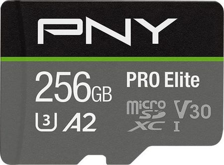 PNY Technologies Pro Elite MicroSDXC 256 GB Class 10 UHS-I/U3 A2 V30 (P-SDU256V32100PRO-GE)