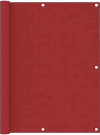 Parawan Balkonowy, Czerwony, 120X600 Cm, Tkanina Oxford