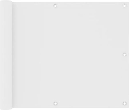 Parawan Balkonowy, Biały, 75X600 Cm, Tkanina Oxford