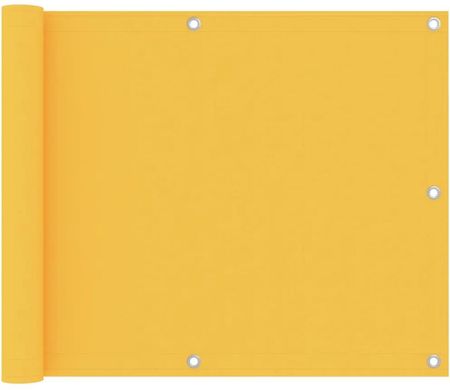 Parawan Balkonowy, Żółty, 75X300 Cm, Tkanina Oxford