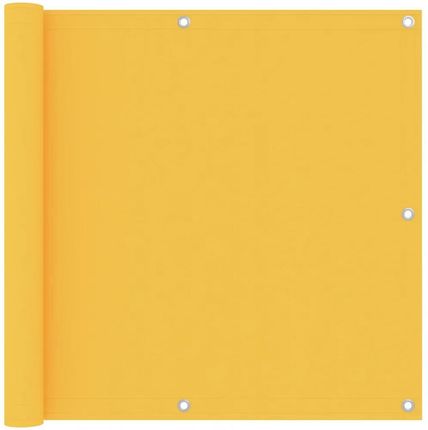 Parawan Balkonowy, Żółty, 90X300 Cm, Tkanina Oxford
