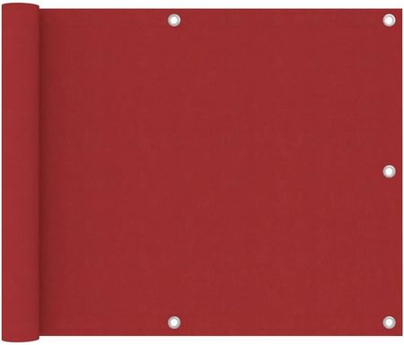 Parawan Balkonowy, Czerwony, 75X500 Cm, Tkanina Oxford
