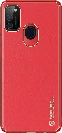 Dux Ducis Yolo eleganckie etui ze skóry ekologicznej Samsung Galaxy M30s czerwony