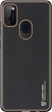 Dux Ducis Yolo eleganckie etui ze skóry ekologicznej Samsung Galaxy M30s czarny