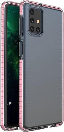 Hurtel Spring Case żelowe etui z kolorową ramką do Samsung Galaxy M31s jasnoróżowy