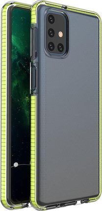 Hurtel Spring Case żelowe etui z kolorową ramką do Samsung Galaxy M51 żółty