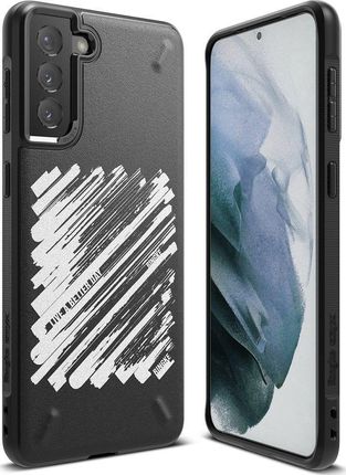 Ringke Onyx Design wytrzymałe etui Samsung Galaxy S21+ 5G (S21 Plus 5G) czarny (Paint) (OXAP0054)