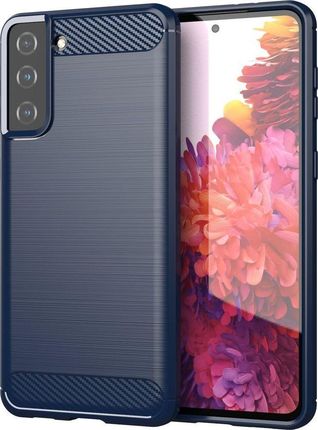 Hurtel Carbon Case elastyczne etui Samsung Galaxy S21+ 5G (S21 Plus 5G) niebieski