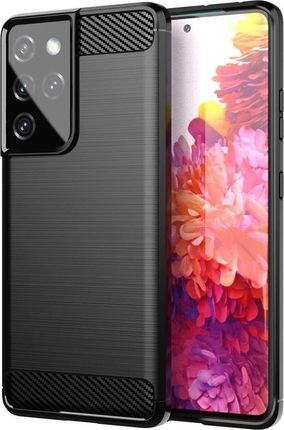Hurtel Carbon Case elastyczne etui Samsung Galaxy S21 Ultra 5G czarny
