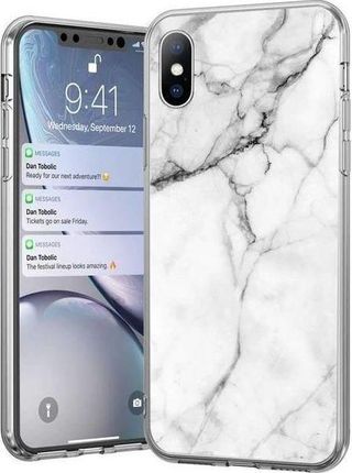 Wozinsky Marble żelowe etui marmur Samsung Galaxy A42 5G biały