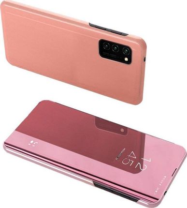 Hurtel Clear View Case etui z klapką Samsung Galaxy A52 5G różowy