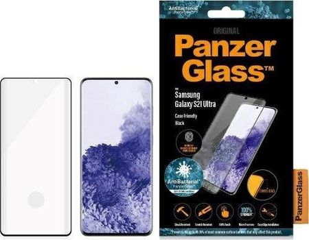 Panzerglass Szkło hartowane E2E Microfracture do Samsung S21 Ultra Case Friendly Finger Print AntiBacterial czarne