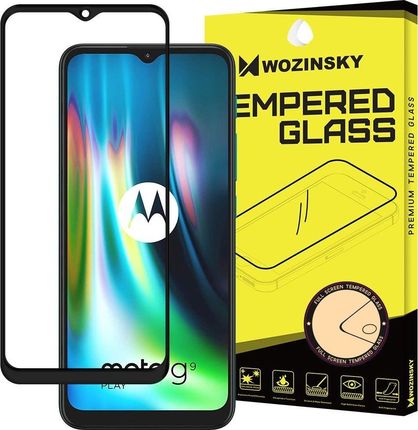 Wozinsky super wytrzymałe szkło hartowane Full Glue na cały ekran z ramką Case Friendly Motorola Moto G9 Play / Moto E7 Plus czarny