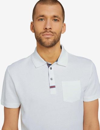 Tom Tailor Polo Koszulka Biały - Ceny i opinie T-shirty i koszulki męskie CHZG
