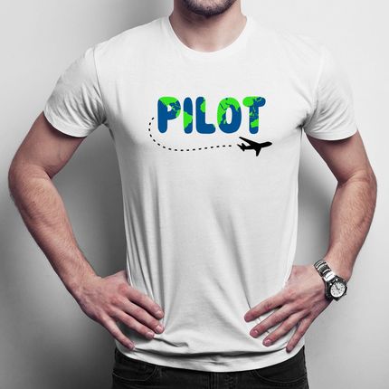 Pilot wycieczek męska koszulka na prezent