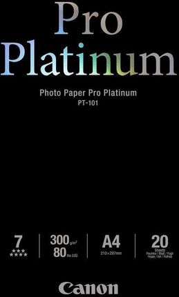 Canon Papier Photo Paper Pro Platinum Pt-101 300G A4 2768B016