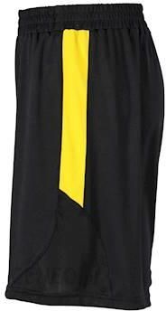 Spodenki James & Nicholson 483 Competition Team Shorts Black Yellow Rozmiar XL