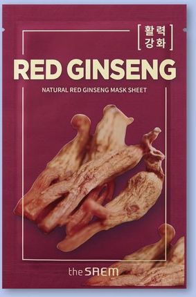 The Saem Natural Red Ginseng Mask Sheet Maska Na Tkaninie Do Twarzy 21Ml 1 Szt
