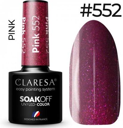 Claresa pink 552 kolorowy lakier hybrydowy 5g
