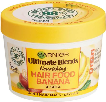 Garnier Ultimate Blends Vegan Hair Food Banana 3 w 1 Maska do włosów suchych 390 ml 