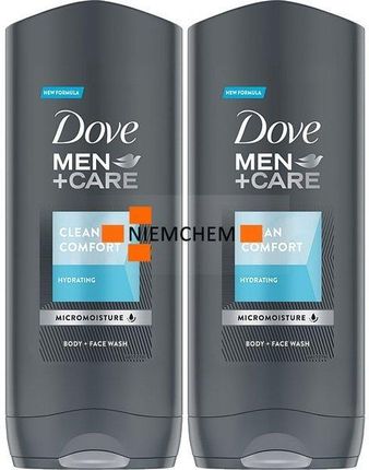 Dove Men+Care Clean Comfort Żel pod Prysznic 2 x 400ml