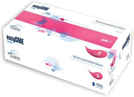 Zarys Rękawice Nitrylowe Różowe Easycare Pink Xs