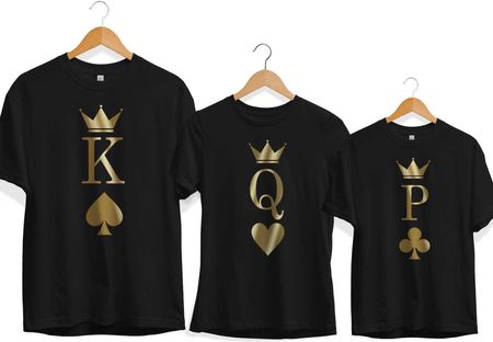 King Queen Prince/Princess Karty - Zestaw Koszulek Dla Całej Rodziny