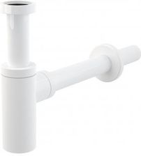 Alcaplast Półsyfon Umywalkowy Dn32 Design Metalowy Okrągły Biały (A400B)