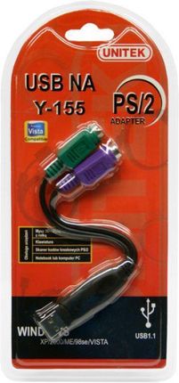 Unitek Y-155 adapter USB- 2x PS/2