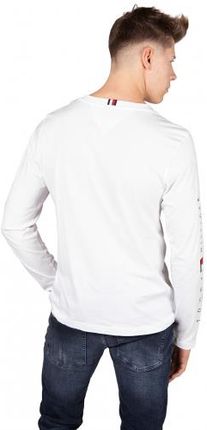 Tommy Hilfiger Longsleeve Męski Essential Tommy Ls Tee Biały XXL - Ceny i opinie T-shirty i koszulki męskie CXLE