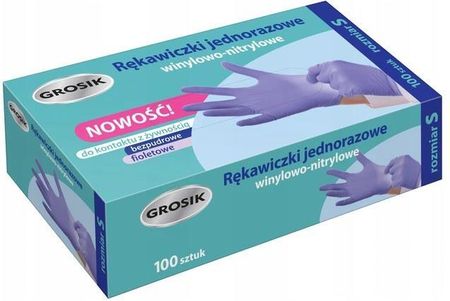 Grosik Rękawiczki Winylowo-Nitrylowe S 100 Szt.