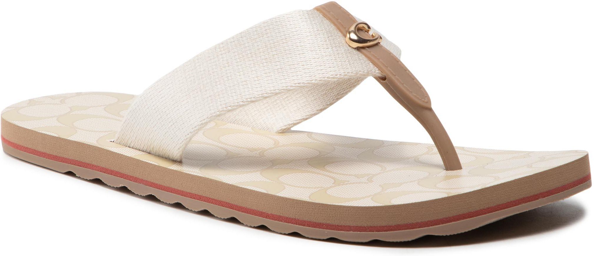 Japonki COACH Zoe bed Flip Flop C2978 11001677 Chalk Ceny i