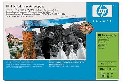 Papier HP Digital Fine Art Hahnemuhle Watercolor Paper 210 g/m2-A3+/330 x 483 mm/25ark. Q8729A