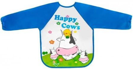 Bocioland Śliniak ceratowy z rękawkami - Happy Cows