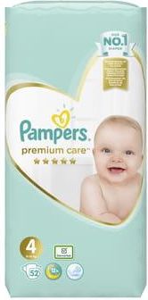 Pampers Pieluchy Premium Care Rozmiar 4 52 szt.