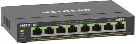 Netgear - Netgear Gs308Epp Managed L2/L3 Gigabit Ethernet (10/100/1000) Power Over Ethernet (Poe) Black, Switch (Gs308Epp10