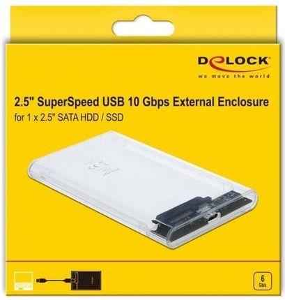 Delock External Enclosure For 2.5 ''Sata Hdd / Ssd With Superspeed Usb 10 Gbps (Usb 3.1 Gen 2), Drive Enclosure (42617)