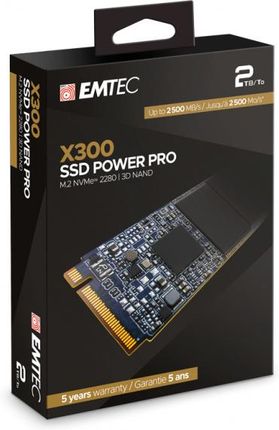 Emtec X300 M.2 Ssd Power Pro 2 Tb (M.2 2280, Nvme Pcie Gen 3.0 X4) (ECSSD2TX300)